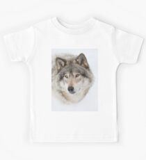 Timber Wolf in winter Kids Tee