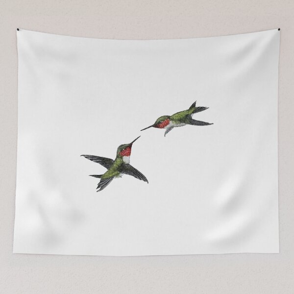 Item preview, Ruby Throated Hummingbird designed and sold by EcoscienceArt.