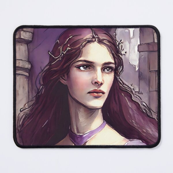 Item preview, Damsel Matilda Touched By Sorrow Pre Raphaelite Inspired Medieval Maiden  designed and sold by CGSGraphics.