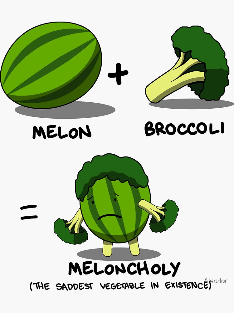 "Funny Melon" Sticker by Aleodor Redbubble