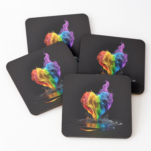 Item preview, LGBT Fire heart designed and sold by CodingCaroline.