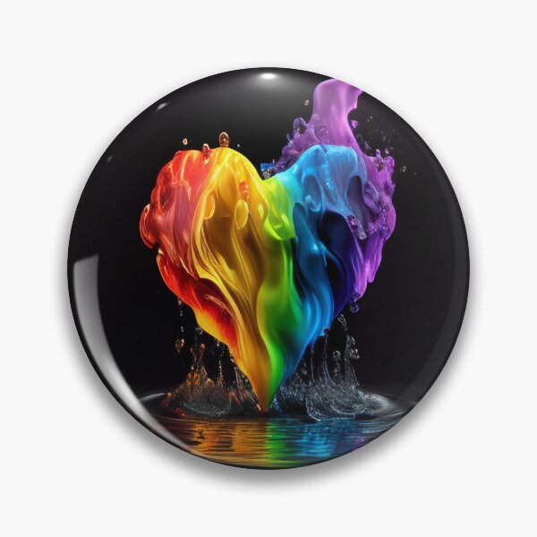 Aperçu de l'œuvre Coeur de feu LGBT créée et vendue par CodingCaroline.