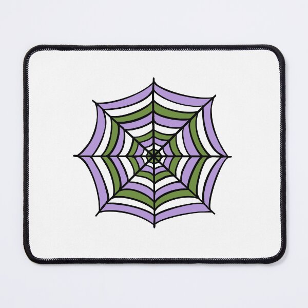 Item preview, Genderqueer Pride Flag Spider Web designed and sold by rabbitvampire .