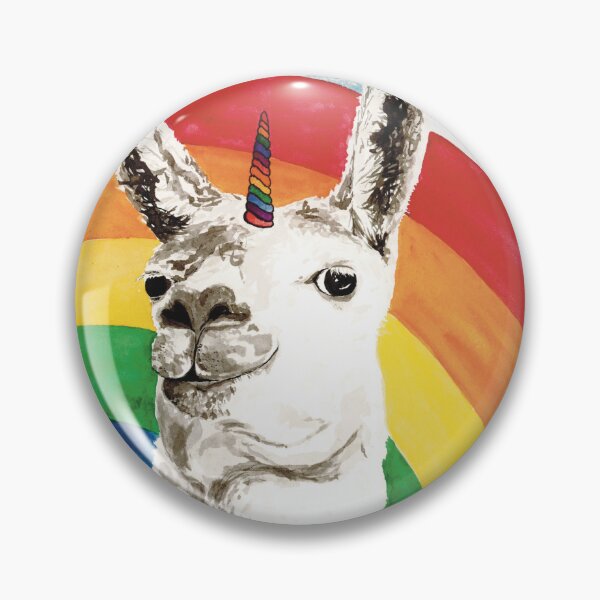 Item preview, Fuzzy Llamacorn With Rainbow Horn Watercolor designed and sold by Jennifer Margrave-Garcia.