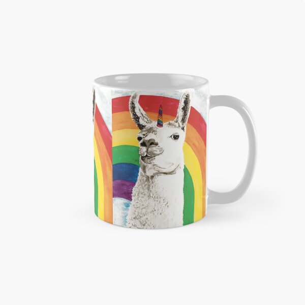 Item preview, Fuzzy Llamacorn With Rainbow Horn Watercolor designed and sold by Jennifer Margrave-Garcia.