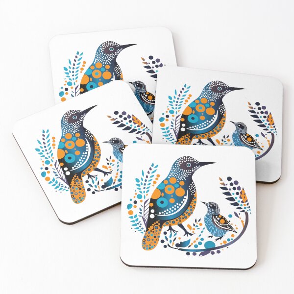 Item preview, Colorful Aboriginal Dot Bird Digital Art designed and sold by AboriginalAdorn.
