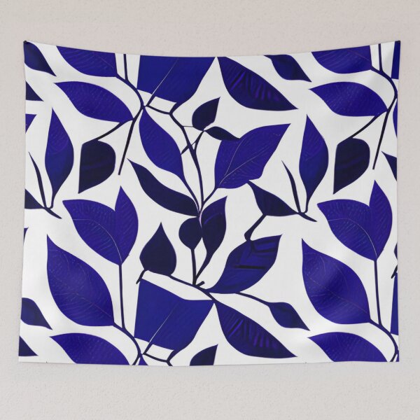 Item preview, Abstract Blue Leaf Pattern designed and sold by calibrit.