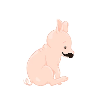 Artwork thumbnail, Mustache Pig by Ruth E