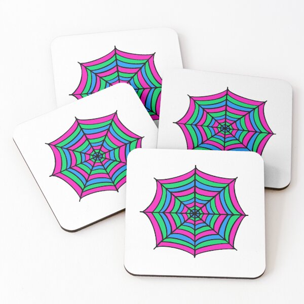 Item preview, Polysexual Pride Flag Spider Web designed and sold by rabbitvampire .
