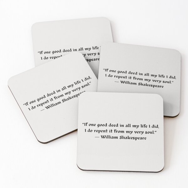 Item preview, Shakespeare Quote Titus Andronicus “If one good deed in all my life I did, I do repent it from my very soul.”  designed and sold by violet-hope.