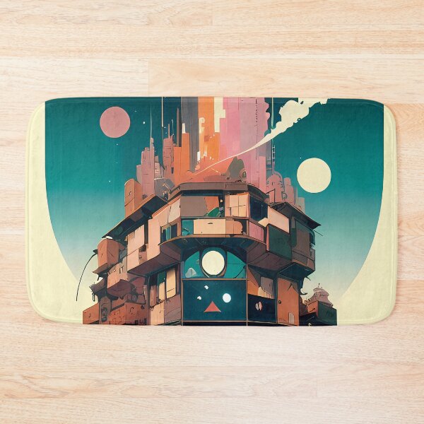 Item preview, Moonlit Corners - A Breathtaking Painting of a City Shopfront designed and sold by GalihDA.