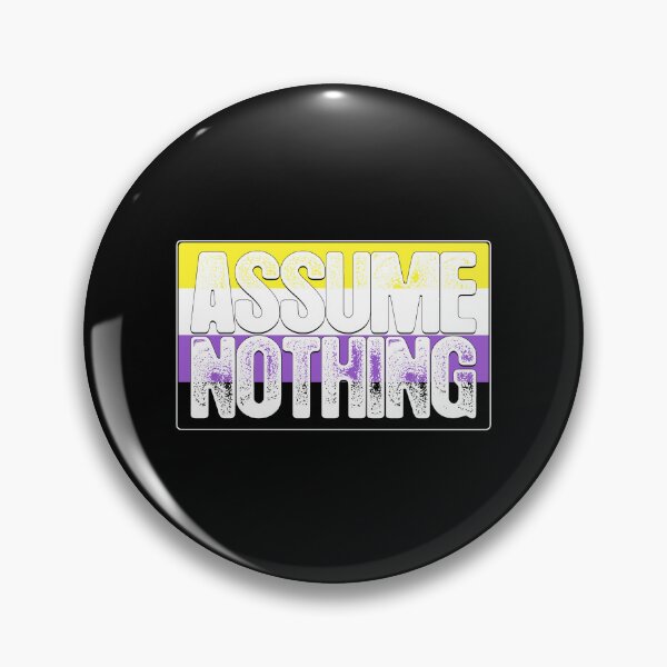 Item preview, Assume Nothing Nonbinary Pride Flag designed and sold by Patrick Hiller.