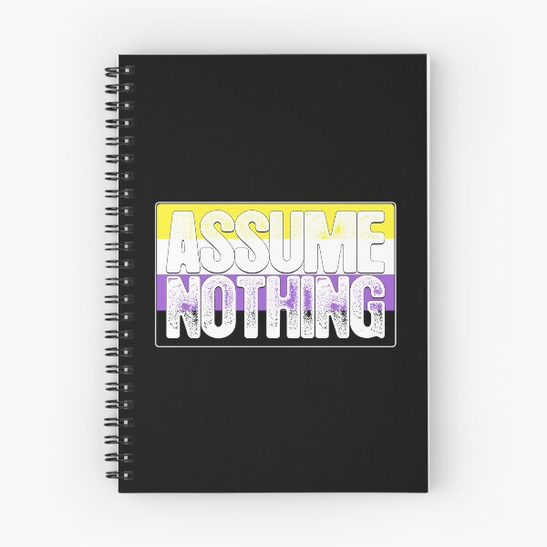 Item preview, Assume Nothing Nonbinary Pride Flag designed and sold by Patrick Hiller.