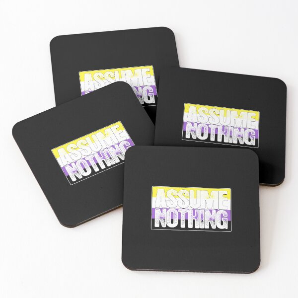 Item preview, Assume Nothing Nonbinary Pride Flag designed and sold by Patrick Hiller.