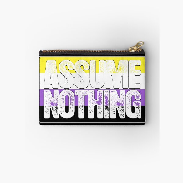 Item preview, Assume Nothing Nonbinary Pride Flag designed and sold by Patrick Hiller.