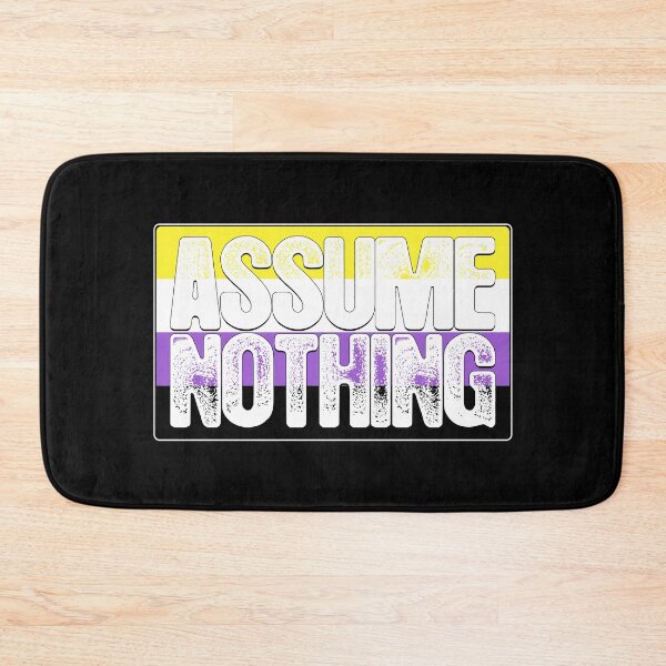 Item preview, Assume Nothing Nonbinary Pride Flag designed and sold by Patrick Hiller.