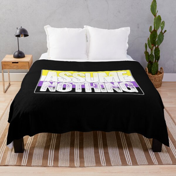Item preview, Assume Nothing Nonbinary Pride Flag designed and sold by Patrick Hiller.