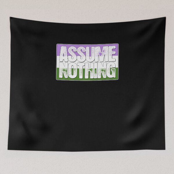 Item preview, Assume Nothing Genderqueer Pride Flag designed and sold by Patrick Hiller.