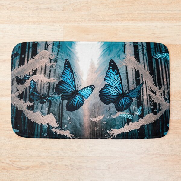 Item preview, Blue Butterflies in a Winter Forest designed and sold by Space-Yeti.