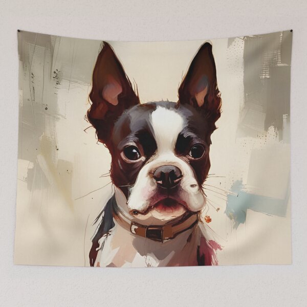 Item preview, Boston Terrier portrait designed and sold by ebrawne.