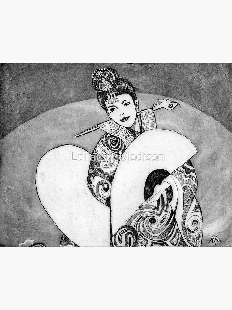Thumbnail 3 of 3, Sticker, Dancer in Asian Costume designed and sold by LtTawnyMadison.