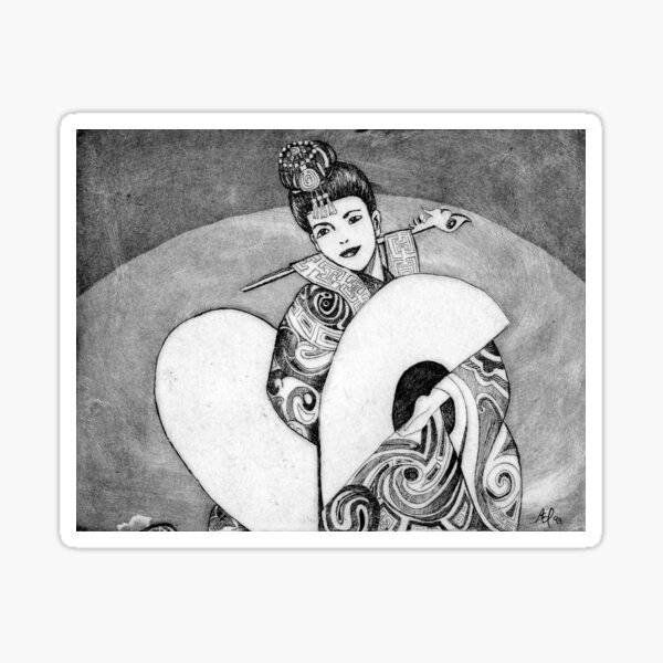 Dancer in Asian Costume Sticker