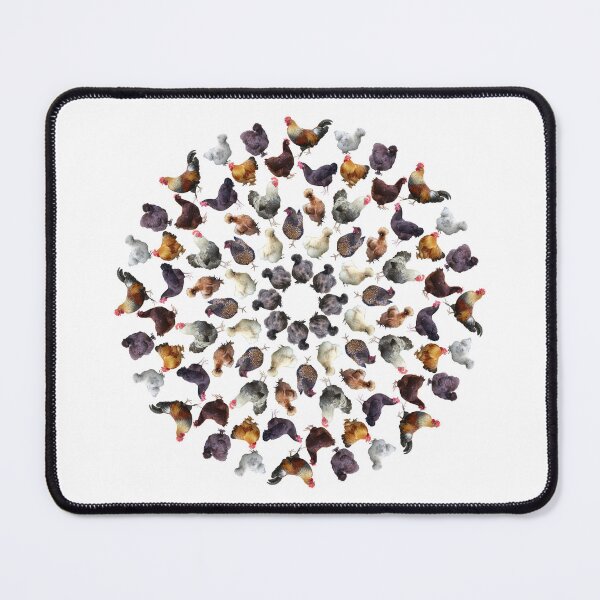 Artikelvorschau, Hinterhof-Hühner-Mandala entworfen und verkauft von StandoutSilkies.