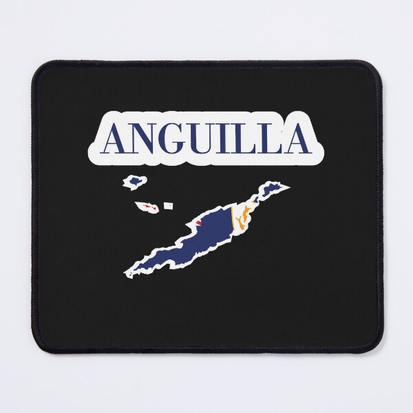 Item preview, Map of Anguilla with Anguillan Flag designed and sold by obedtheartist.