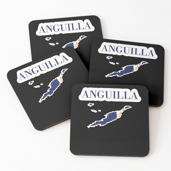 Item preview, Map of Anguilla with Anguillan Flag designed and sold by obedtheartist.