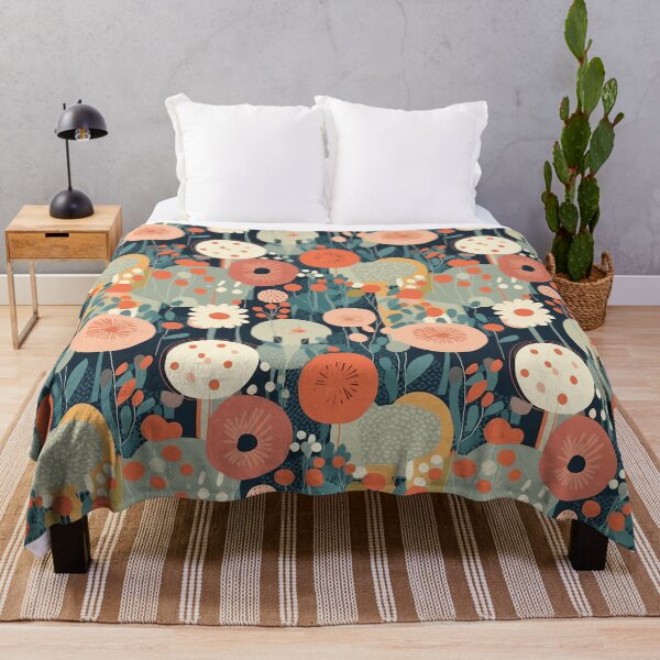 Item preview, Summer Flower Field Abstract Floral Vintage Style Pattern designed and sold by semisoberme.