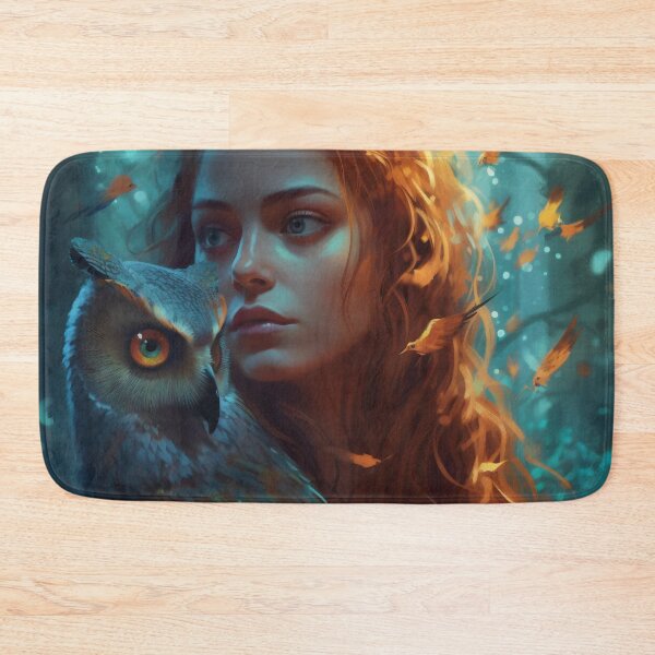 Item preview, Owl-Crowned: A Stunning Portrait of a Divine Goddess designed and sold by oanaunciuleanu.