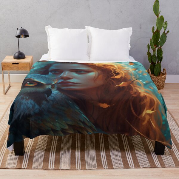 Item preview, Owl-Crowned: A Stunning Portrait of a Divine Goddess designed and sold by oanaunciuleanu.
