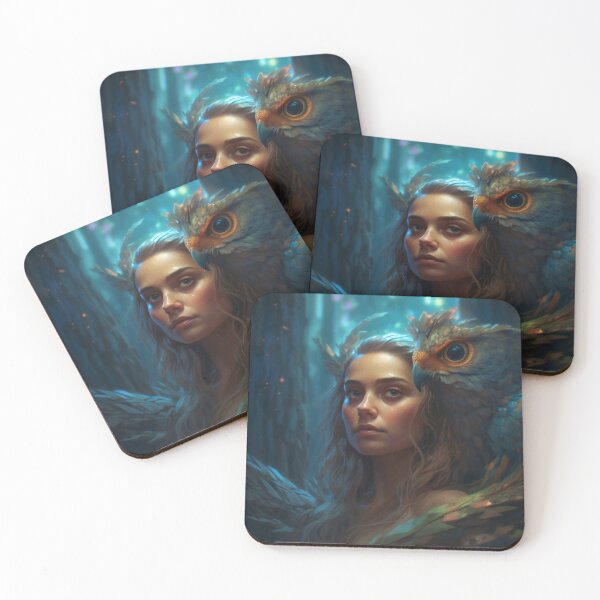 Item preview, Owl-Crowned: A Stunning Portrait of a Divine Goddess designed and sold by oanaunciuleanu.