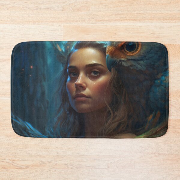 Item preview, Owl-Crowned: A Stunning Portrait of a Divine Goddess designed and sold by oanaunciuleanu.