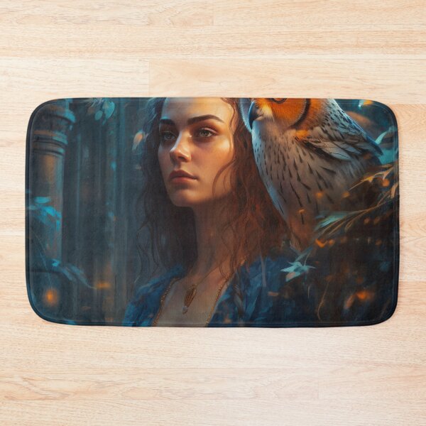 Item preview, Owl-Crowned: A Stunning Portrait of a Divine Goddess designed and sold by oanaunciuleanu.