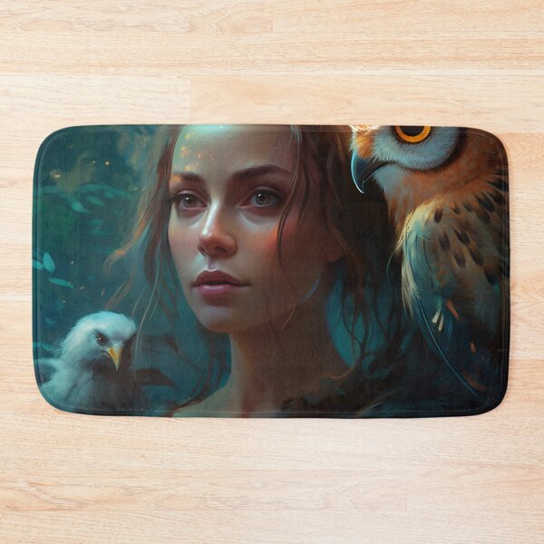 Item preview, Owl-Crowned: A Stunning Portrait of a Divine Goddess designed and sold by oanaunciuleanu.