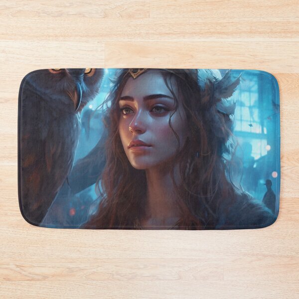 Item preview, Owl-Crowned: A Stunning Portrait of a Divine Goddess designed and sold by oanaunciuleanu.