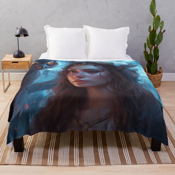 Item preview, Owl-Crowned: A Stunning Portrait of a Divine Goddess designed and sold by oanaunciuleanu.
