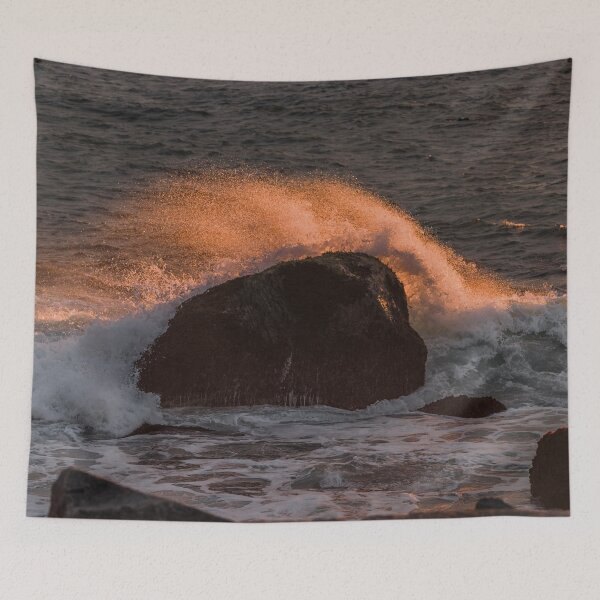 Item preview, Golden Wave crashing on a rock designed and sold by Roger Porter Photography.