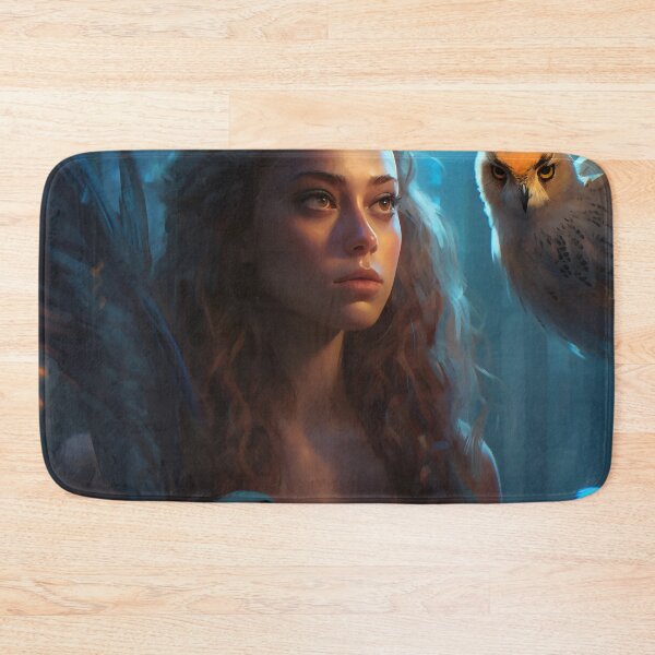Item preview, Owl-Crowned: A Stunning Portrait of a Divine Goddess designed and sold by oanaunciuleanu.