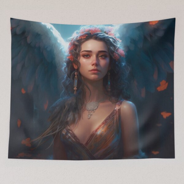 Item preview, Owl-Crowned: A Stunning Portrait of a Divine Goddess designed and sold by oanaunciuleanu.