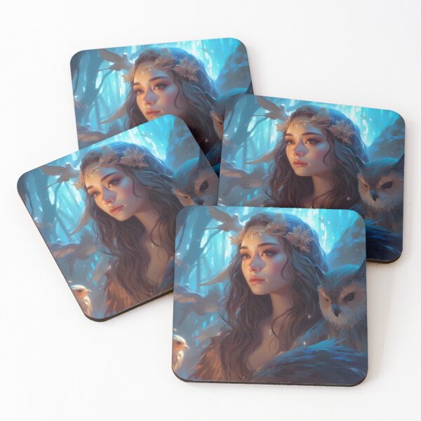 Item preview, Owl-Crowned: A Stunning Portrait of a Divine Goddess designed and sold by oanaunciuleanu.
