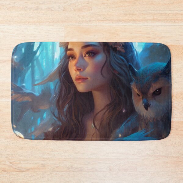 Item preview, Owl-Crowned: A Stunning Portrait of a Divine Goddess designed and sold by oanaunciuleanu.