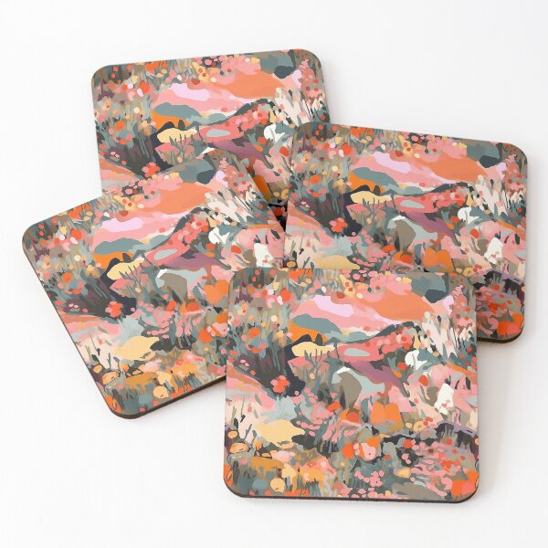 Item preview, Sunny Hills of California Abstract Landscape Floral Pattern designed and sold by semisoberme.