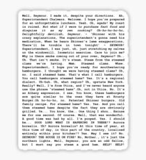 The Entire Steamed Hams Script Sticker
