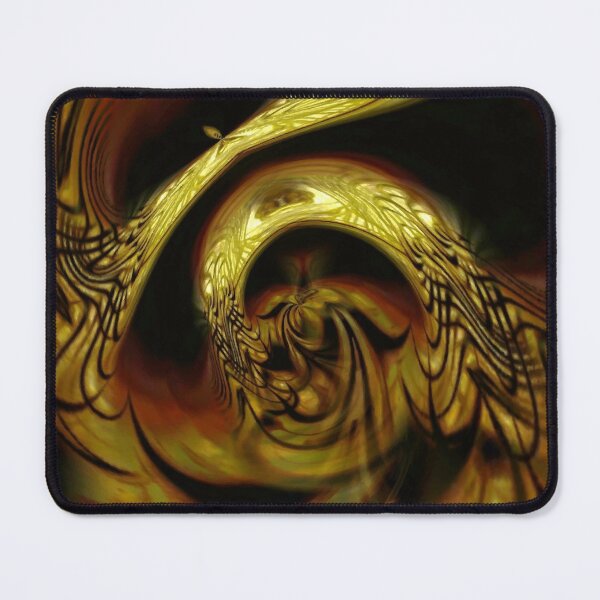 Item preview, Golden Flying Falcon - gold black bronze green red orange abstract line spiral designed and sold by JaycraveDesigns.