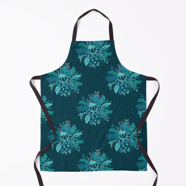 Item preview, Jacobean Floral - Deep Indigo Blue designed and sold by Sarah Thorpe Designs .