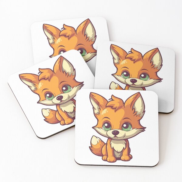Item preview, Sweet baby fox with pointy ears and bushy tails designed and sold by Maycon Arts.
