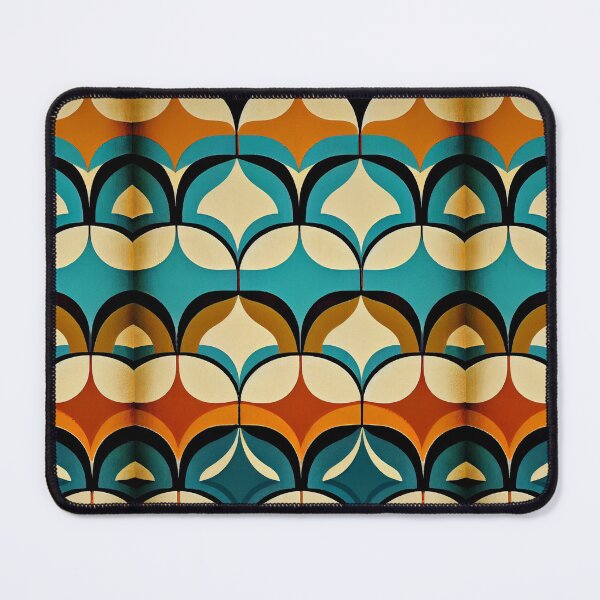 Item preview, Retro Pattern in Orange and Blue designed and sold by semioddfinds.