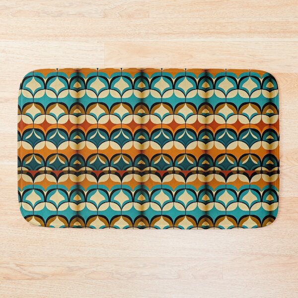 Item preview, Retro Pattern in Orange and Blue designed and sold by semioddfinds.